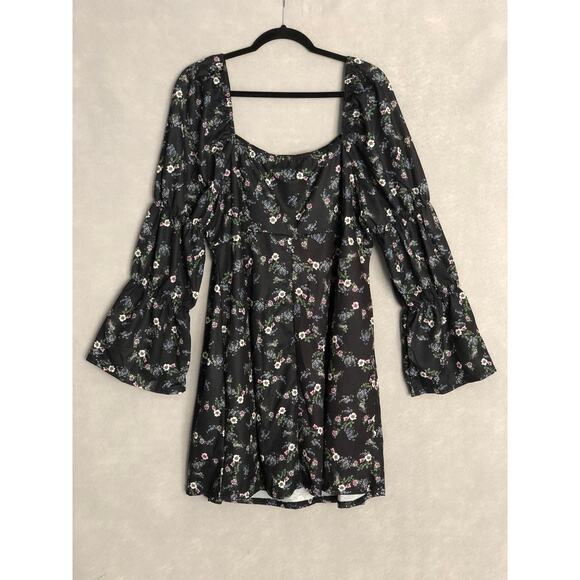 ASOS Women's Size 18 Floral Square Neckline Mini Dress - Picture 3 of 9